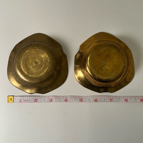 Set Of Two Bronze Horse Cigar Ashtray Horseshoe Equine Vide Poche Dishes RARE - Picture 6 of 6